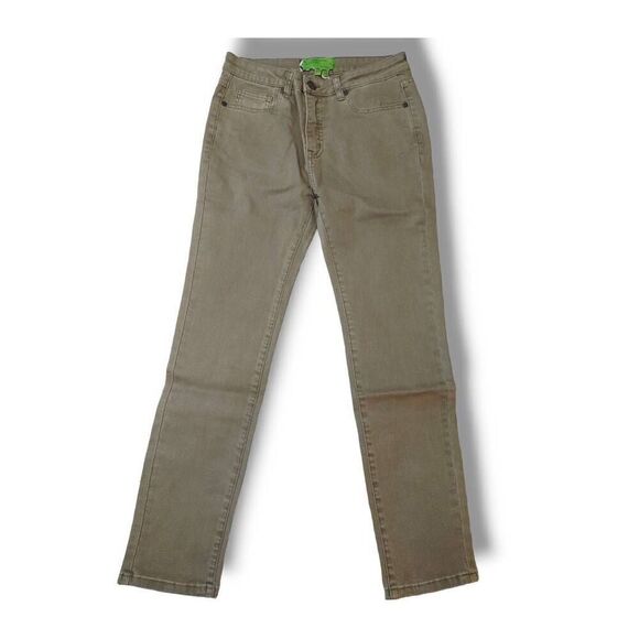 Sandrine Rose x Free People Mid-rise Skinny Jean Army Green Sz 27 - Picture 3 of 8